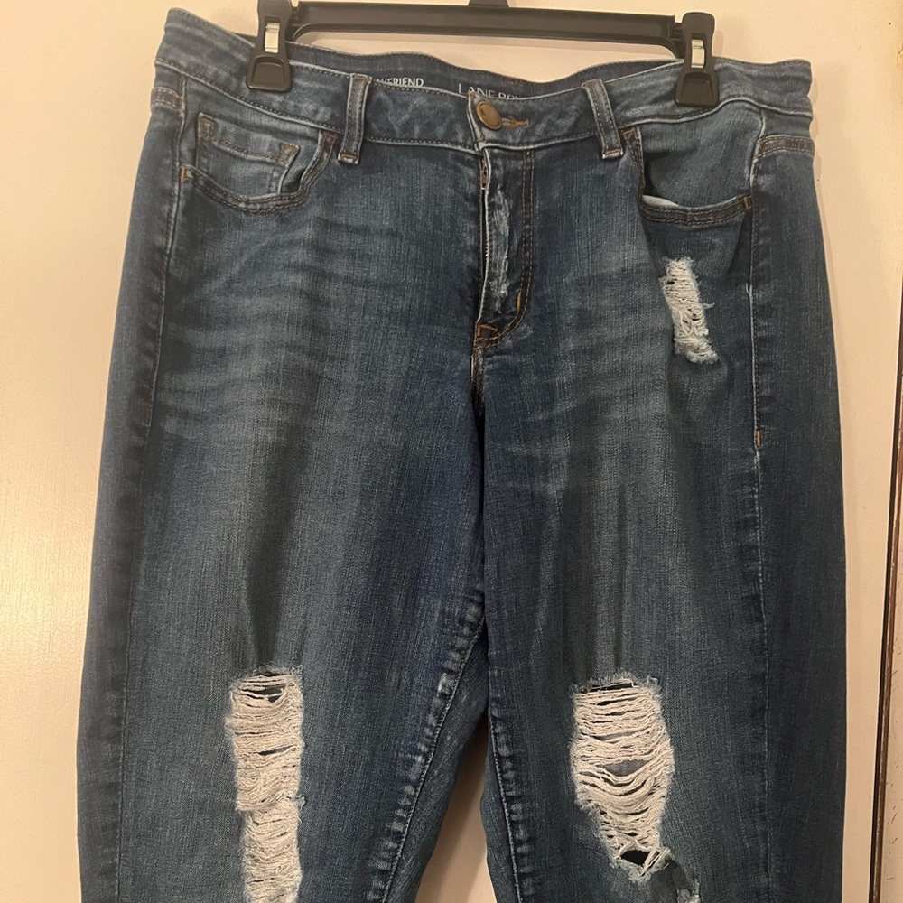 Lane Bryant boyfriend ripped jeans